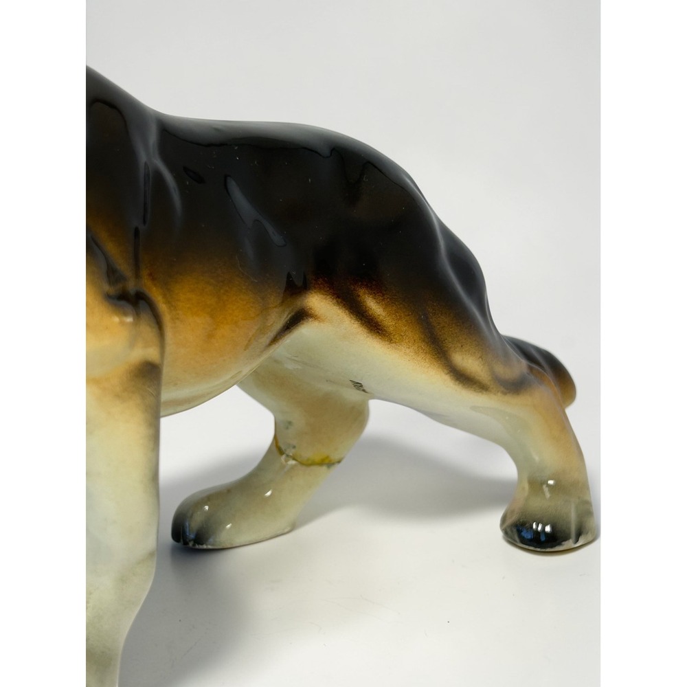 Vintage German Shepherd Ceramic Dog Figurine Standing Japan Black Tan 8 Inch - Picture 6 of 14